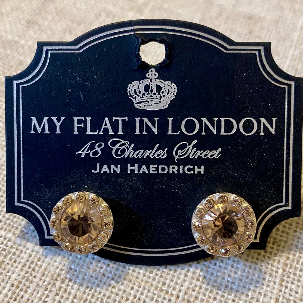 Pink Stone Round Earrings